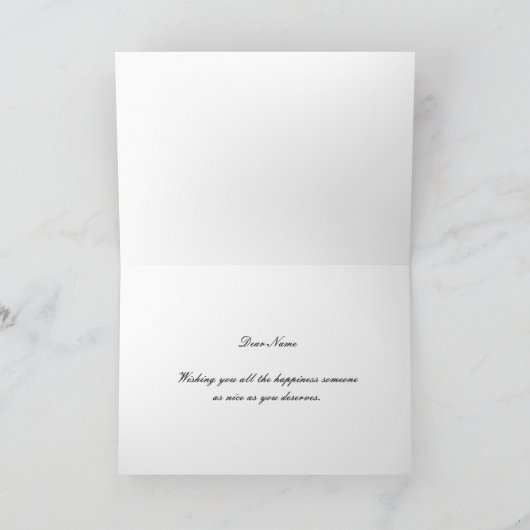 Happy Birthday rosty Combi van mit Blume in den 70 Dankeskarte (Innenseite)