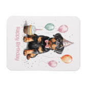 Happy Birthday Rottweiler Dog Magnet (Horizontal)