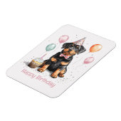 Happy Birthday Rottweiler Dog Magnet (Linke Seite)