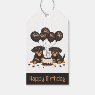Happy Birthday Rottweiler Hunde Geschenkanhänger