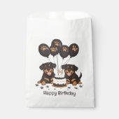 Happy Birthday Rottweiler Hunde Geschenktütchen (Vorderseite)