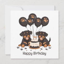Happy Birthday Rottweiler Hunde Karte