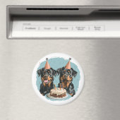 Happy Birthday Rottweiler Hunde Magnet (In Situ (Geschirrspüler))