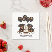 Happy Birthday Rottweiler Hunde Serviette (Beispiel)