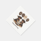 Happy Birthday Rottweiler Hunde Serviette (Ecke)