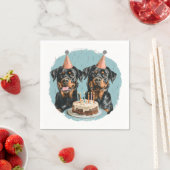 Happy Birthday Rottweiler Hunde Serviette (Beispiel)