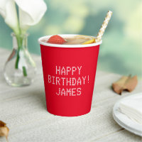 Happy Birthday Rotwein individuelle Name modern ni
