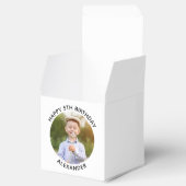 Happy Birthday Round Foto Geschenkschachtel (Geöffnet)