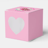 Happy Birthday Round Foto Pink Geschenkschachtel (Vorderseite)