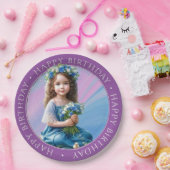 Happy Birthday Round Paper Plate Pappteller (Party)