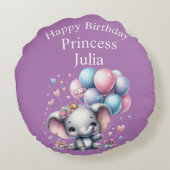 Happy Birthday Round Pillow Rundes Kissen (Rückseite)