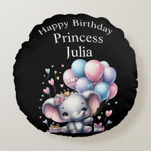 Happy Birthday Round Pillow Rundes Kissen