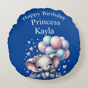 Happy Birthday Round Pillow Rundes Kissen