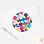 Happy Birthday - Round Sticker (Umschlag)