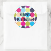 Happy Birthday - Round Sticker (Tasche)