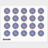 Happy Birthday - Round Stickers (Blatt)