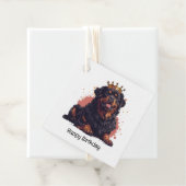 Happy Birthday Royal Rottweiler Dog Queen Crown Geschenkanhänger (Beispiel)