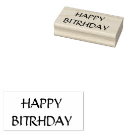 Happy Birthday Rubber Briefmarke Gummistempel