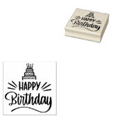 Happy Birthday Rubber Briefmarke Gummistempel (Stempel)