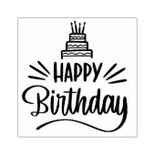 Happy Birthday Rubber Briefmarke Gummistempel (Prägung)