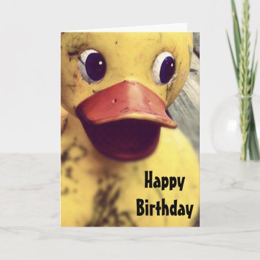 Happy Birthday Rubber Ducky Karte (Vorderseite)