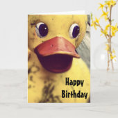Happy Birthday Rubber Ducky Karte (Gelbe Blume)