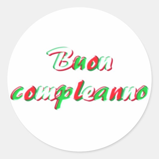 Happy Birthday Runder Aufkleber (Vorderseite)