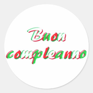 Happy Birthday Runder Aufkleber