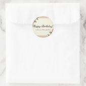 Happy Birthday Runder Aufkleber (Tasche)