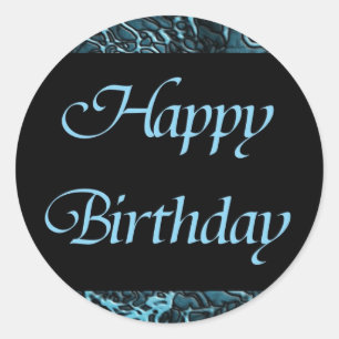 Happy Birthday Runder Aufkleber