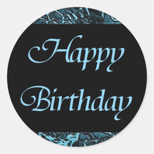 Happy Birthday Runder Aufkleber (Vorderseite)