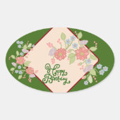 Happy Birthday Runder Aufkleber (Vorderseite)