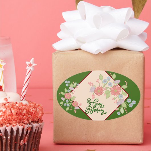 Happy Birthday Runder Aufkleber (Party)