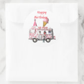 Happy Birthday Runder Aufkleber (Tasche)