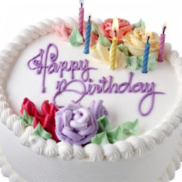 Happy Birthday Runder Aufkleber