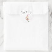 Happy Birthday Runder Aufkleber (Tasche)