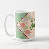 Happy Birthday Runder Aufkleber Kaffeetasse (Links)