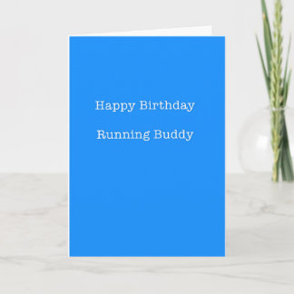 Happy Birthday Running Buddy Card Karte
