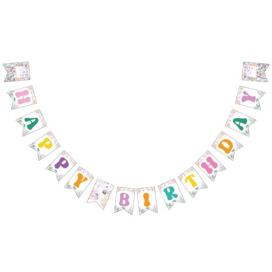 Happy Birthday Safari Party Tiere Wild One Wimpelkette (Alle)