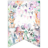 Happy Birthday Safari Party Tiere Wild One Wimpelkette (Erste Fahne)