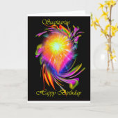 Happy Birthday Sagittarius Karte (Gelbe Blume)