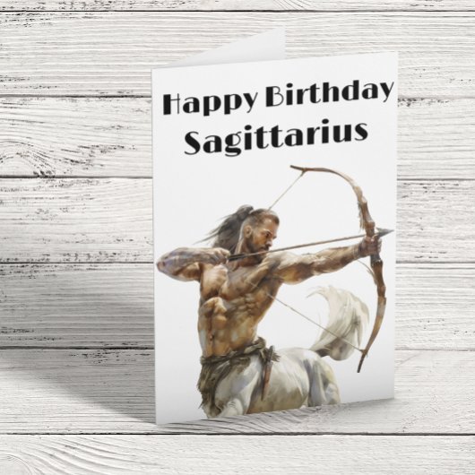 Happy Birthday Sagittarius Zodiac Centaur Karte
