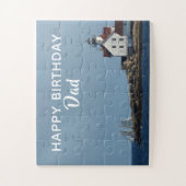 Happy Birthday Sailboat Lighthouse Puzzle (Vertikal)