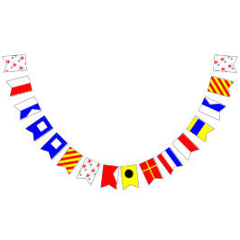 Happy Birthday Sailing Flag Alphabet Wimpelkette