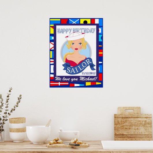 Happy Birthday Sailor Poster - SRF (Küche)