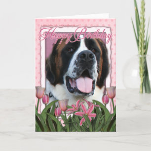 Happy Birthday - Saint Bernard - Mae Karte