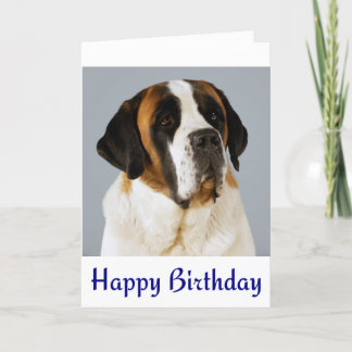 Happy Birthday Saint Bernard Welpen Hund Card Karte