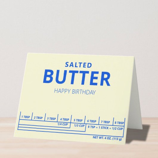 Happy Birthday Salted Butter Geburtstagskarte Dankeskarte