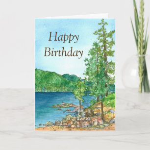 Happy Birthday Sand Harbour Lake Tahoe Malerei Karte