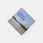 Happy Birthday Santa Monica Pier Serviette (Ecke)